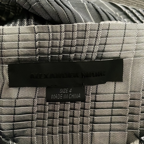 Alexander Wang Gray Plaid Pleated Dress - Picture 7 of 8
